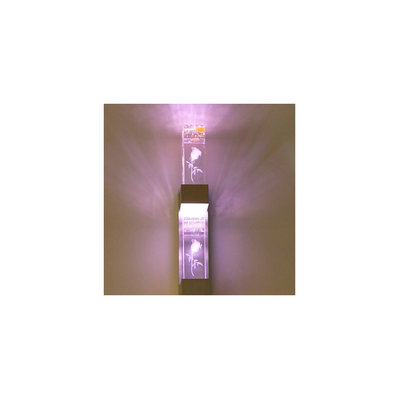 Applique da parete mini con luce ambientale multicolore rosa LED integrato 2 W
