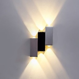 Applique da parete a filo moderna contemporanea spazzolata con luce ambientale, LED integrato, BINGRI