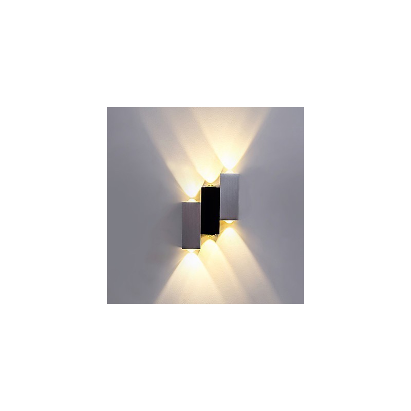 Applique da parete a filo moderna contemporanea spazzolata con luce ambientale, LED integrato, BINGRI