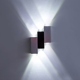 Applique da parete a filo moderna contemporanea spazzolata con luce ambientale, LED integrato, BINGRI