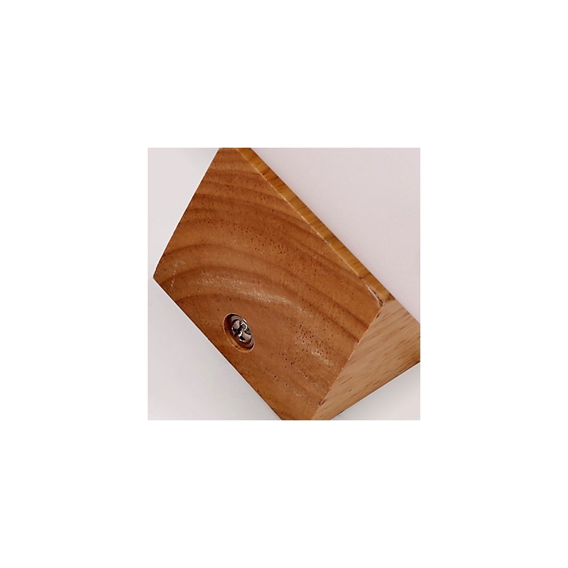 Applique da parete mini country in legno di tronchi E27, 13×12×12 cm