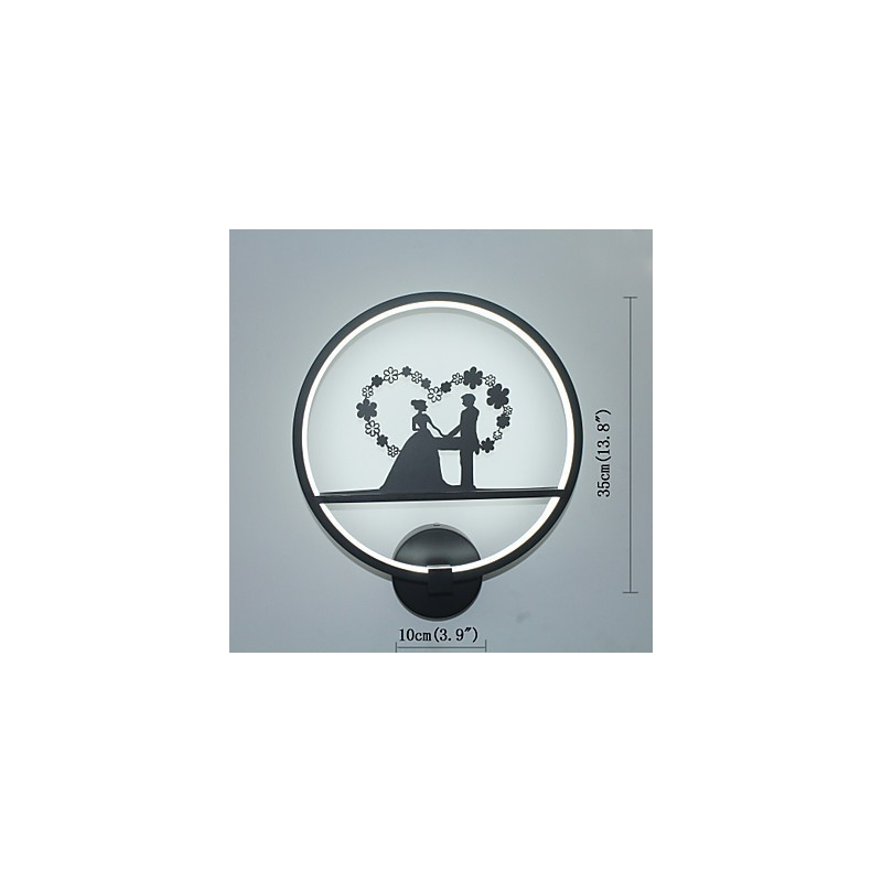 Applique da parete moderna minimalista in alluminio 35 cm LED integrato 19 W