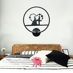 Applique da parete moderna minimalista in alluminio 35 cm LED integrato 19 W