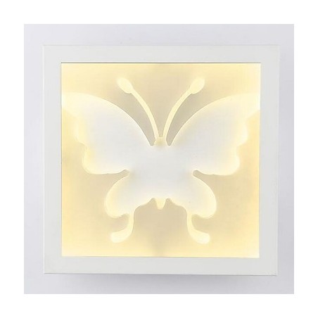 Applique da parete vintage con luce ambientale, LED integrato, ceramica, 24 x 4,3 x 24 cm