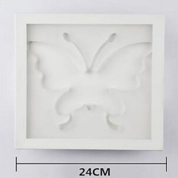 Applique da parete vintage con luce ambientale, LED integrato, ceramica, 24 x 4,3 x 24 cm