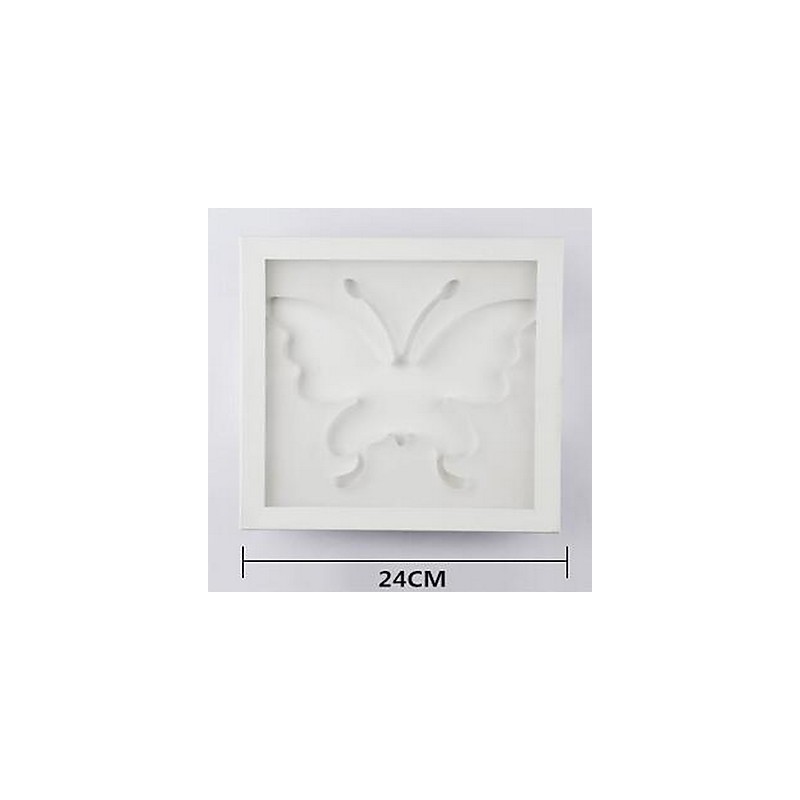 Applique da parete vintage con luce ambientale, LED integrato, ceramica, 24 x 4,3 x 24 cm