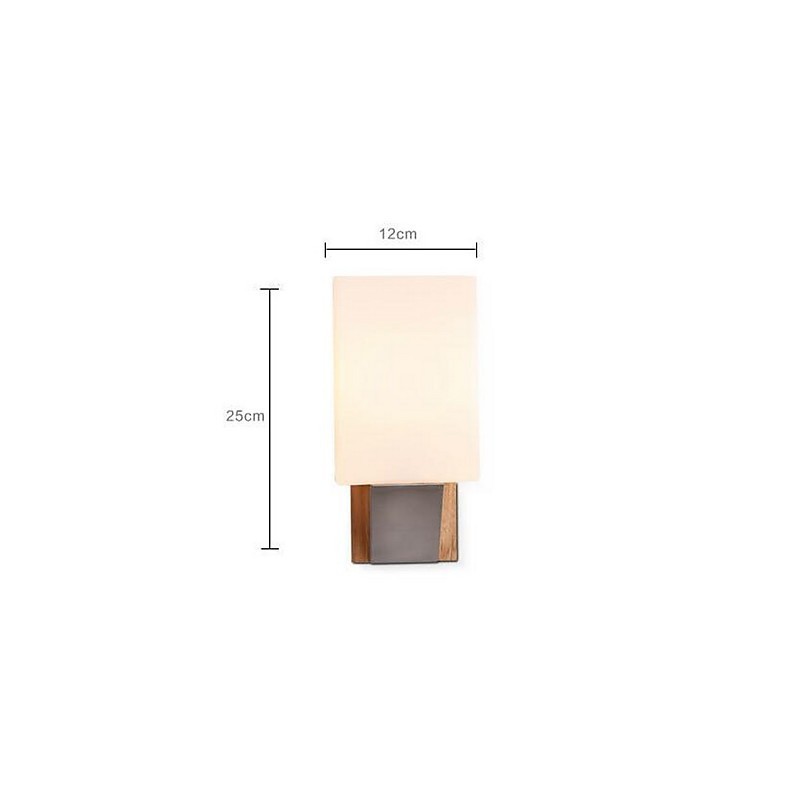 Applique da parete moderna contemporanea uplight, 1 lampadina E14, 12 x 25 cm
