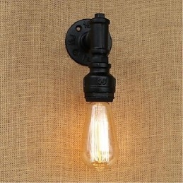 Applique da parete rustica stile lodge con luce ambientale, lampadina E27 inclusa, 40 W