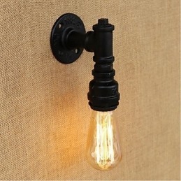 Applique da parete rustica stile lodge con luce ambientale, lampadina E27 inclusa, 40 W