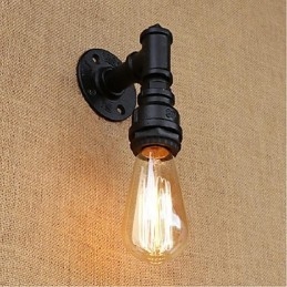 Applique da parete rustica stile lodge con luce ambientale, lampadina E27 inclusa, 40 W