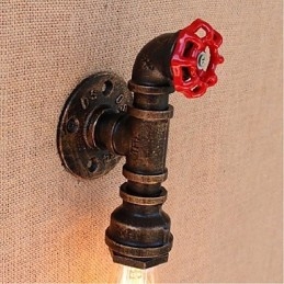 Applique da parete decorativa piccola Nostalgia con tubo dell'acqua semplice