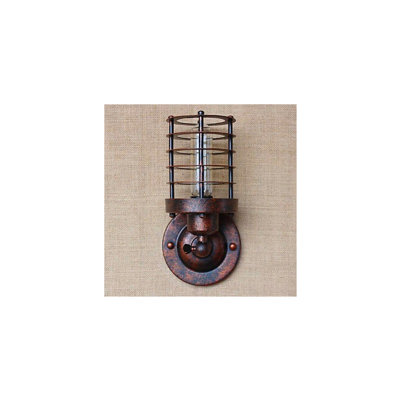 Applique da parete rustica in ottone antico, luce ambientale, E26/E27 40 W