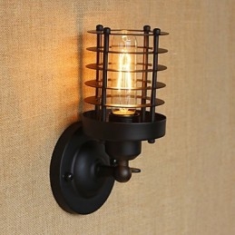 Applique da parete rustica in ottone antico, luce ambientale, E26/E27 40 W