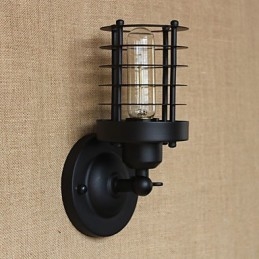 Applique da parete rustica in ottone antico, luce ambientale, E26/E27 40 W