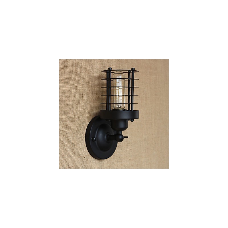 Applique da parete rustica in ottone antico, luce ambientale, E26/E27 40 W