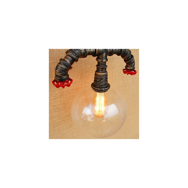 Applique da parete rustica/lodge anodizzata mini con protezione occhi, luce ambientale