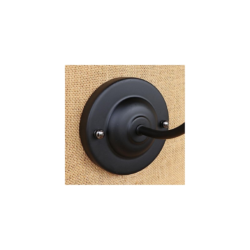 Applique da parete rustica argento con faretto da incasso E27 40 W