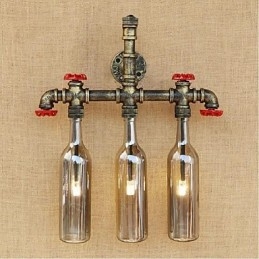 Applique da parete a forma di bottiglia d'acqua grigia