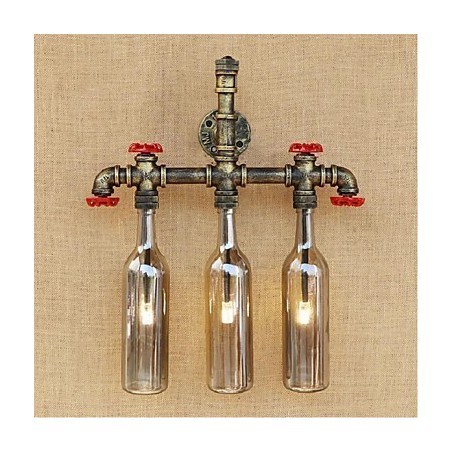 Applique da parete a forma di bottiglia d'acqua grigia