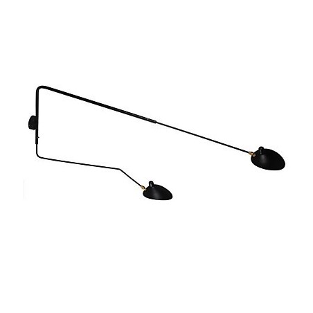 Applique da parete moderna contemporanea finitura dipinta luce ambientale E14 2 lampadine