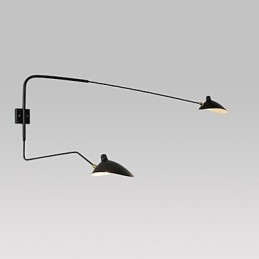 Applique da parete moderna contemporanea finitura dipinta luce ambientale E14 2 lampadine