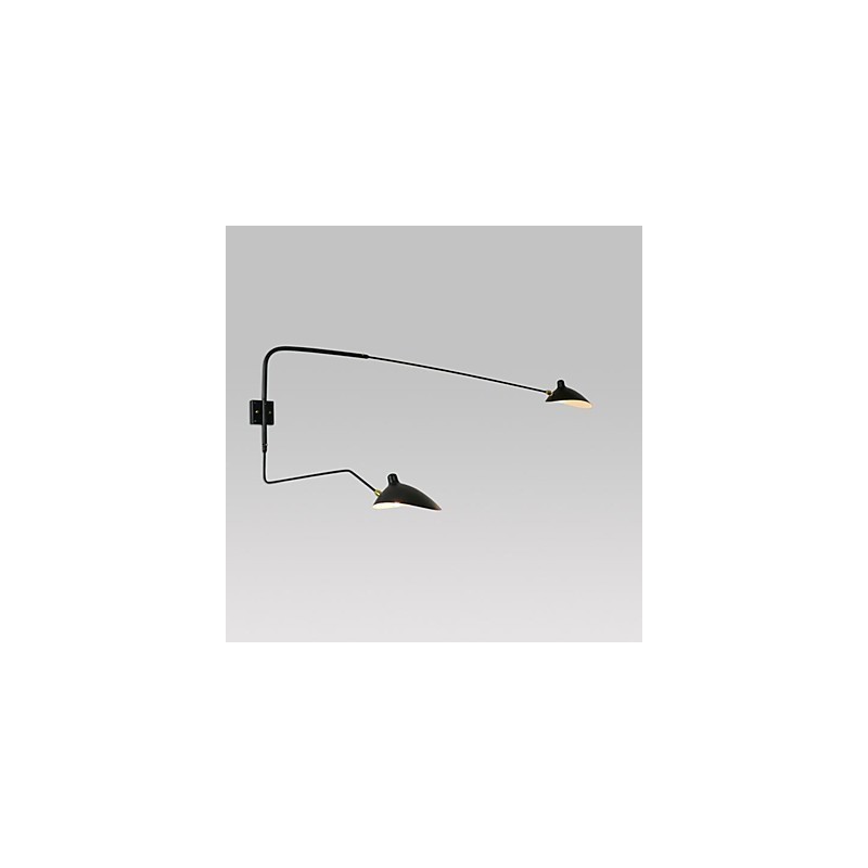 Applique da parete moderna contemporanea finitura dipinta luce ambientale E14 2 lampadine
