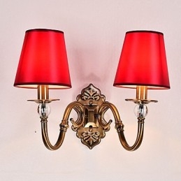 Applique da parete classica elettroplaccata per protezione occhi E14 2 lampadine