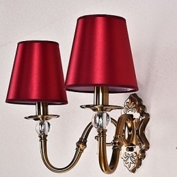 Applique da parete classica elettroplaccata per protezione occhi E14 2 lampadine