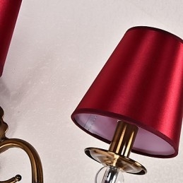 Applique da parete classica elettroplaccata per protezione occhi E14 2 lampadine