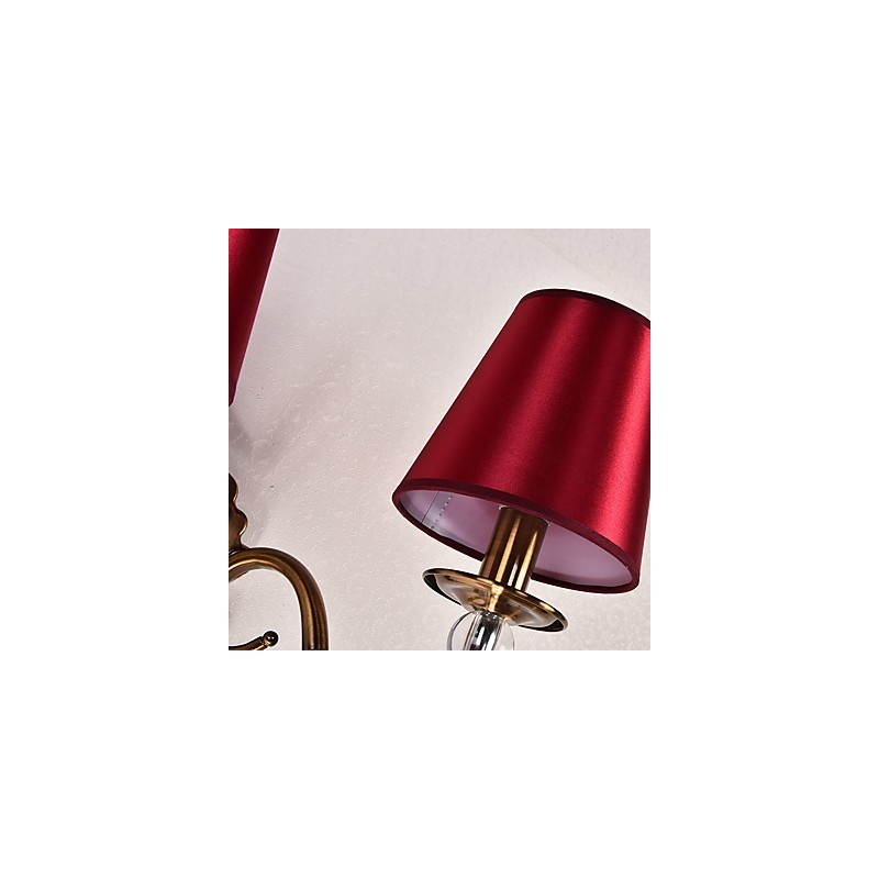 Applique da parete classica elettroplaccata per protezione occhi E14 2 lampadine