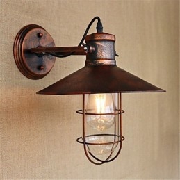 Applique da parete LED mini rustica retrò dipinta, 1 lampadina E26/E27 4 W