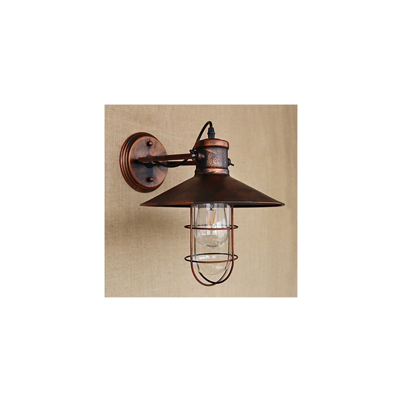 Applique da parete LED mini rustica retrò dipinta, 1 lampadina E26/E27 4 W