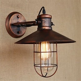Applique da parete LED mini rustica retrò dipinta, 1 lampadina E26/E27 4 W
