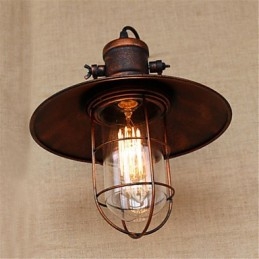 Applique da parete LED mini rustica retrò dipinta, 1 lampadina E26/E27 4 W