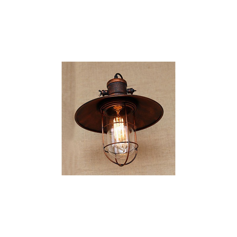 Applique da parete LED mini rustica retrò dipinta, 1 lampadina E26/E27 4 W