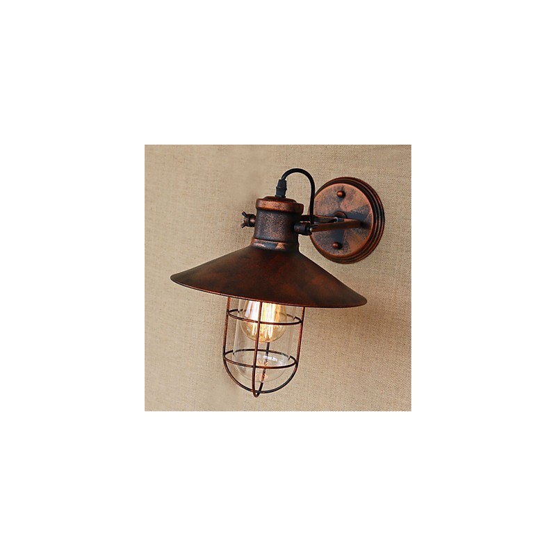 Applique da parete LED mini rustica retrò dipinta, 1 lampadina E26/E27 4 W