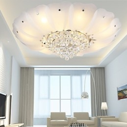 Plafoniera a filo LED cristallo bianca in metallo e vetro 70 cm 3 lampadine E26/E27