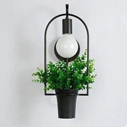 Applique da parete moderna in metallo e plastica E26/E27 45 cm