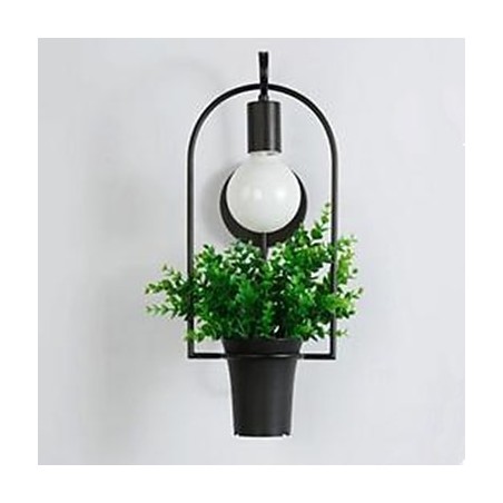 Applique da parete moderna in metallo e plastica E26/E27 45 cm