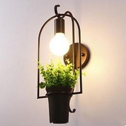 Applique da parete moderna in metallo e plastica E26/E27 45 cm