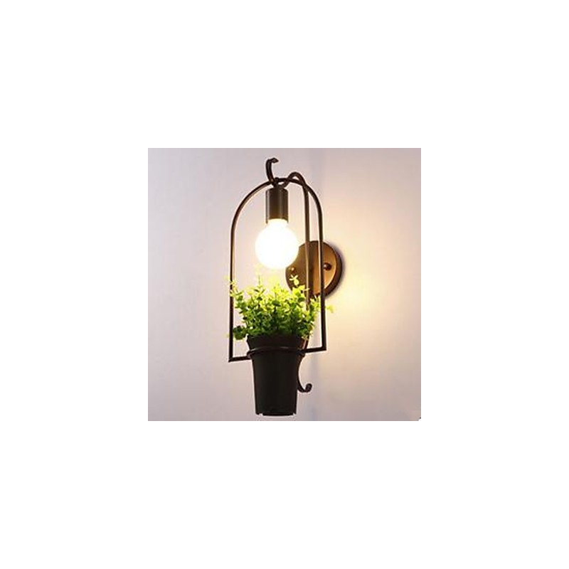 Applique da parete moderna in metallo e plastica E26/E27 45 cm
