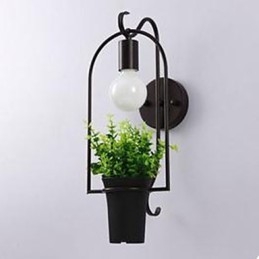 Applique da parete moderna in metallo e plastica E26/E27 45 cm