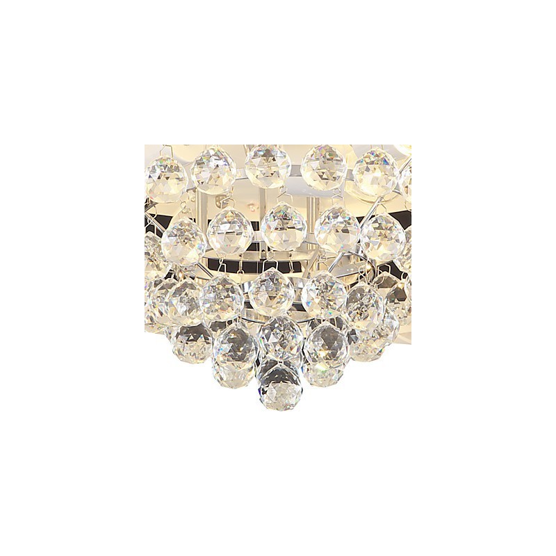 Plafoniera a filo LED cristallo bianca in metallo e vetro 70 cm 3 lampadine E26/E27