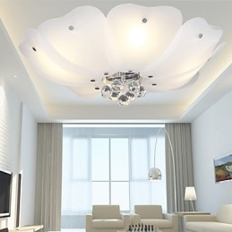 Plafoniera a filo LED cristallo bianca in metallo e vetro 70 cm 3 lampadine E26/E27