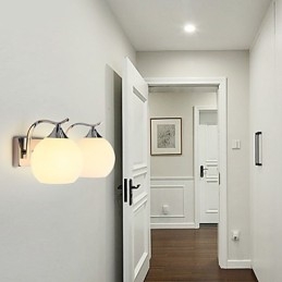 Applique da parete moderna contemporanea con finitura pittura, luce ambientale, E27, 2 lampadine
