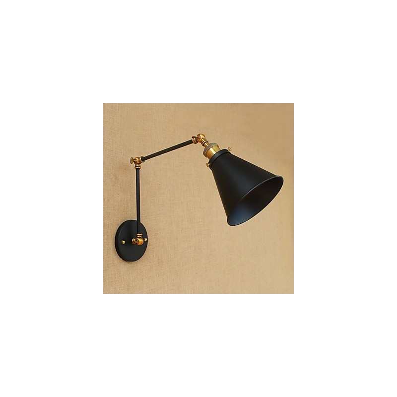 Applique da parete industriale vintage in ottone, E27, 30×18,5×26,5 cm
