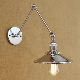 Applique da parete con braccio oscillante elettrolitica in metallo, luce ambientale