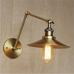 Applique da parete con braccio oscillante elettrolitica in metallo, luce ambientale