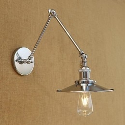Applique da parete con braccio oscillante elettrolitica in metallo, luce ambientale