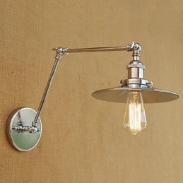 Applique da parete con braccio oscillante elettrolitica in metallo, luce ambientale